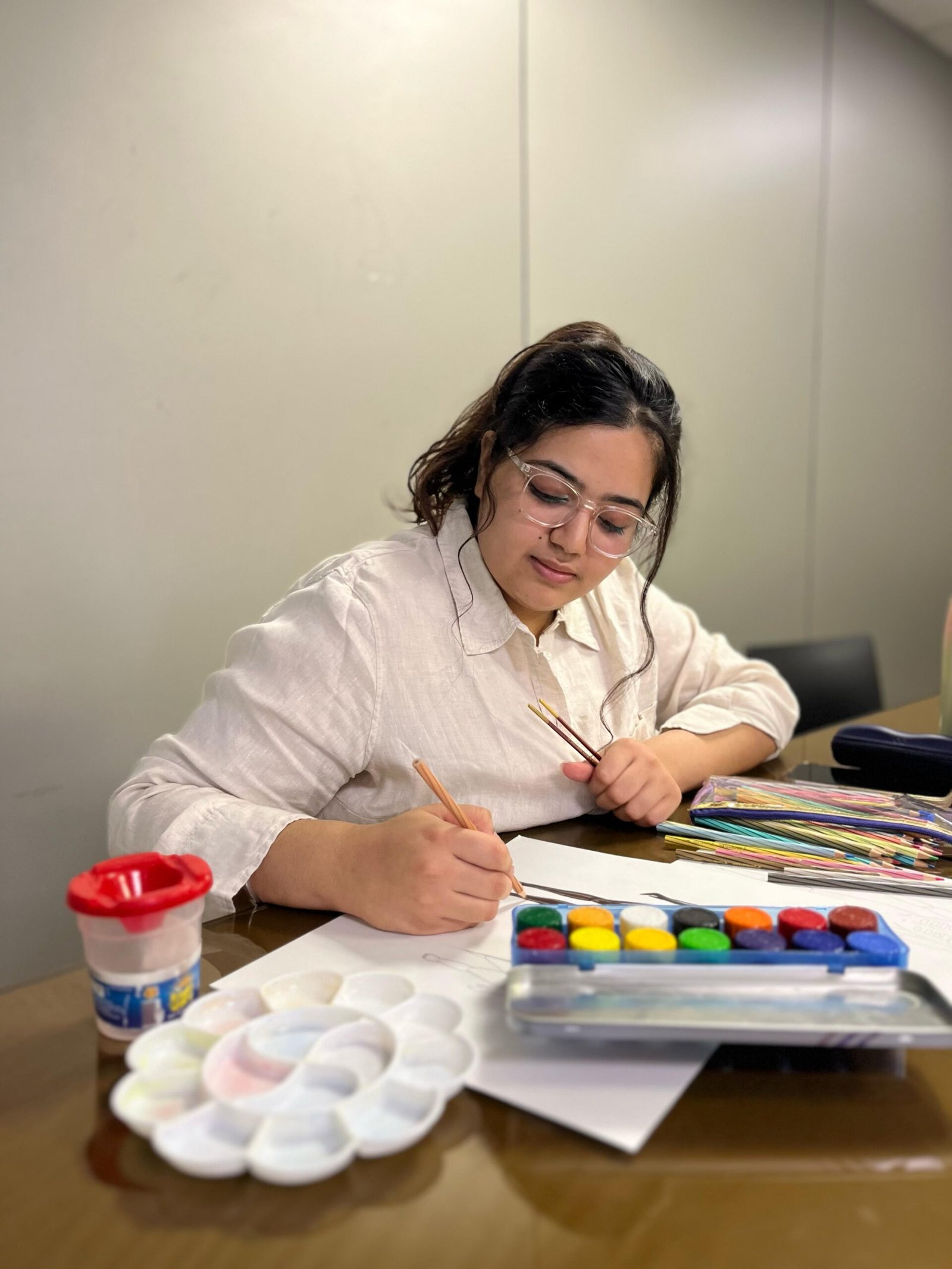 Student learning design courses in Mumbai at NIF Global Mumbai design institute classroom